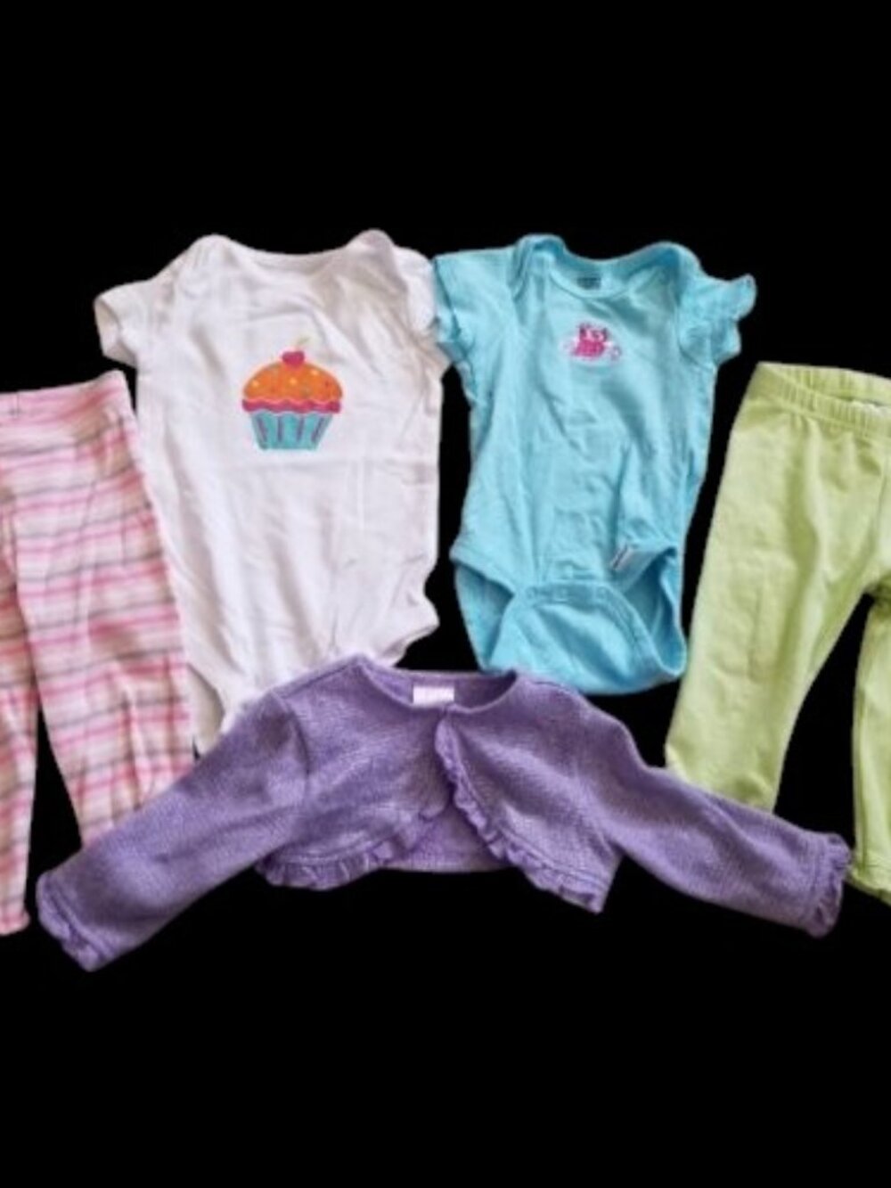 Lot of Mixed Infant Girls Clothing Bodysuits Leggings Size 6-9 months
